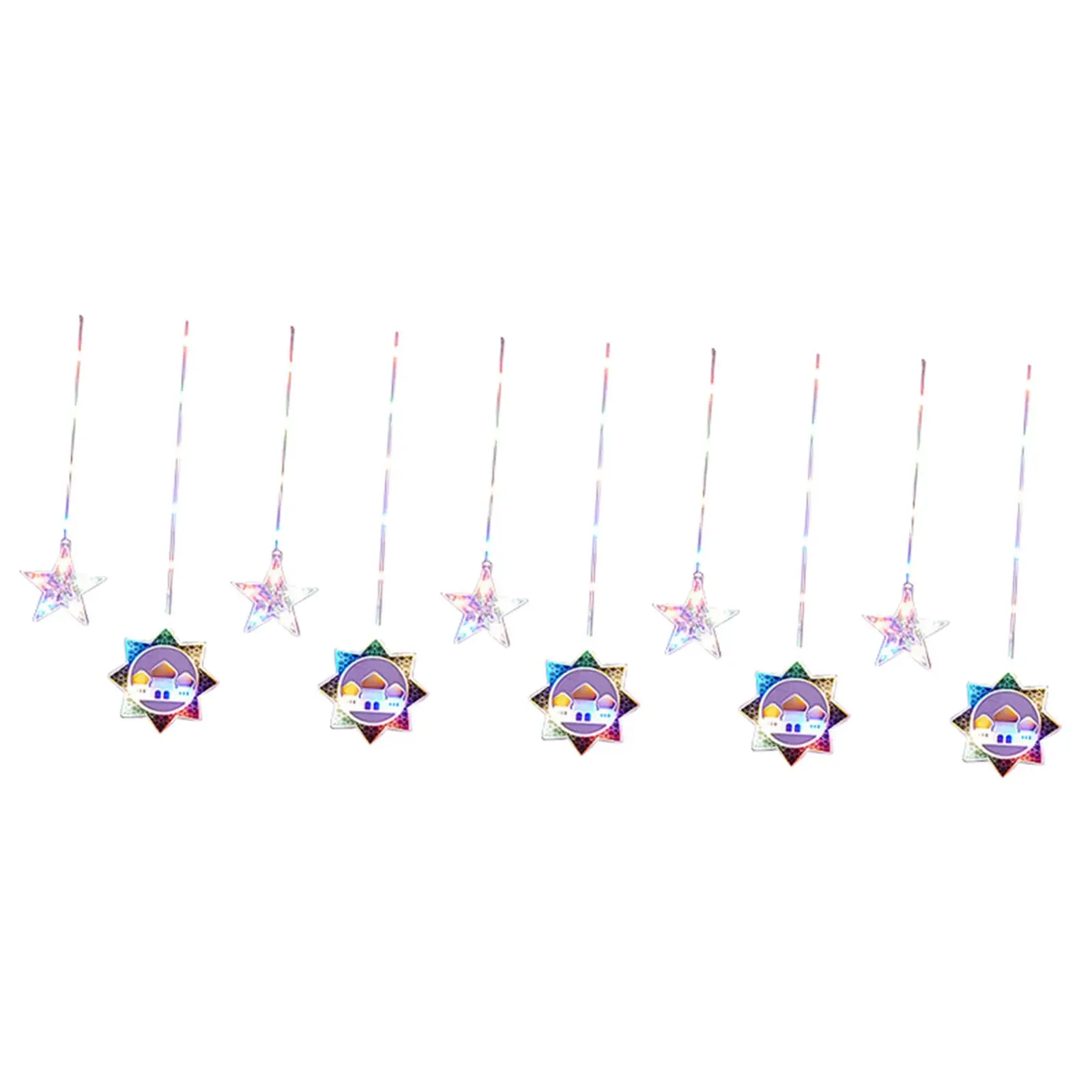 star Fairy Lights Waterproof Curtain Lights Fairy Lights Hanging Fairy Curtain Lights for Decor Ramadan Party Supplies Home