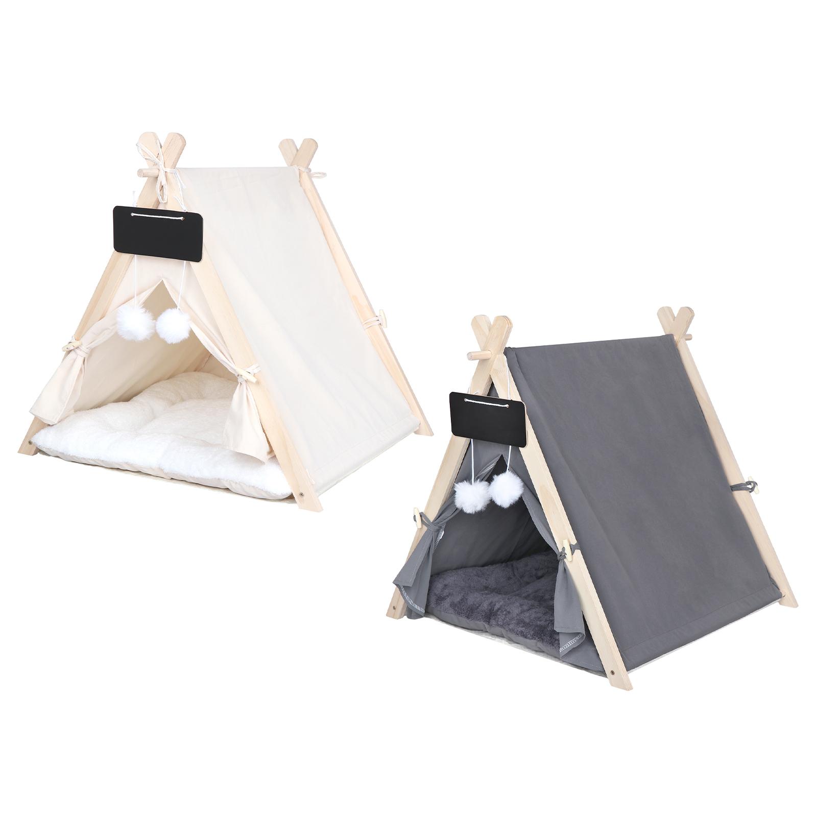 Pet Teepee, Dog House, Mat, Rest Bed, Cat Tent, Bed with Pillow, Winter Nest for , Kittens, Indoor And Outdoor, All Seasons