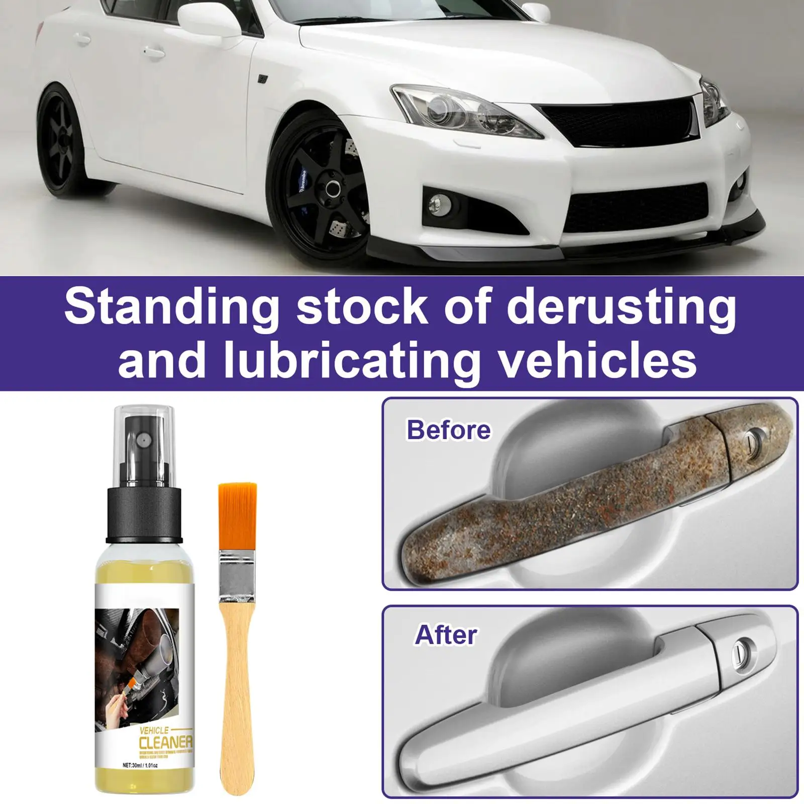 Multifunctional Car Rust Remover Safe Rust Inhibitor Derusting Spray for