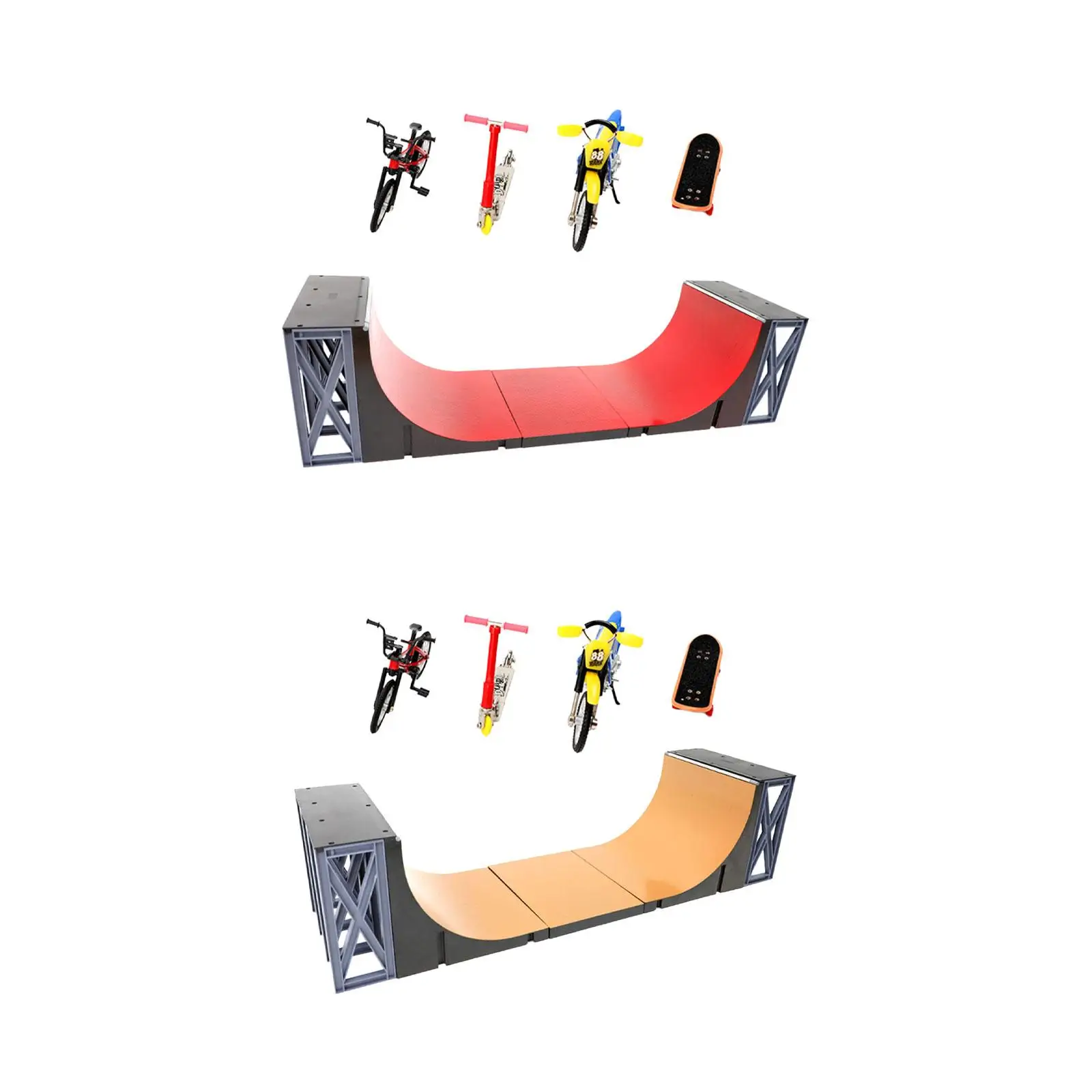 5x Finger Skateboard Toys Training Skate Ramp including Finger Bike Finger Skateboard Ramps Toys for Kids Girls Adults Boys