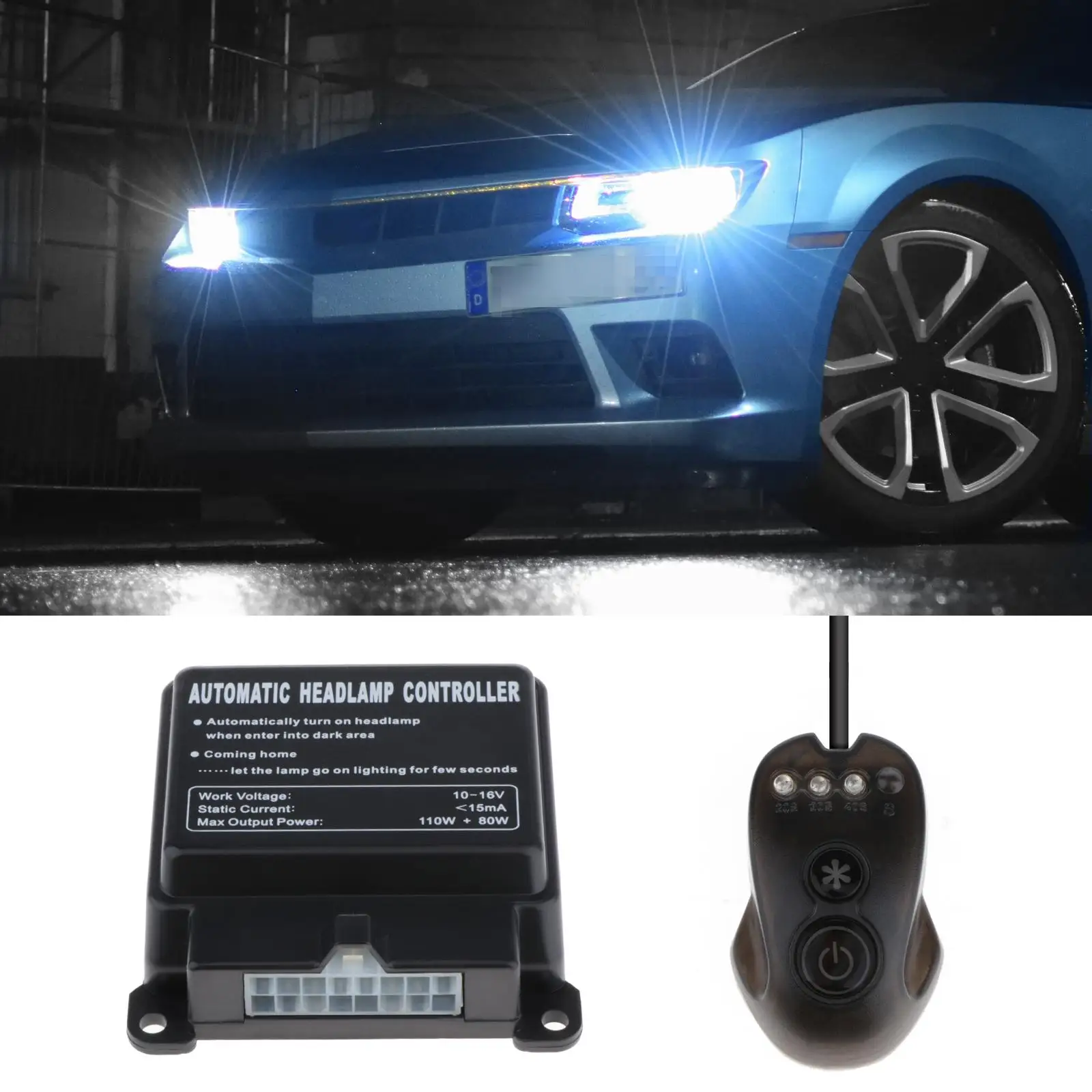 Car Headlight Headlamp Automatic ON/OFF Switch Light Sensor Kits