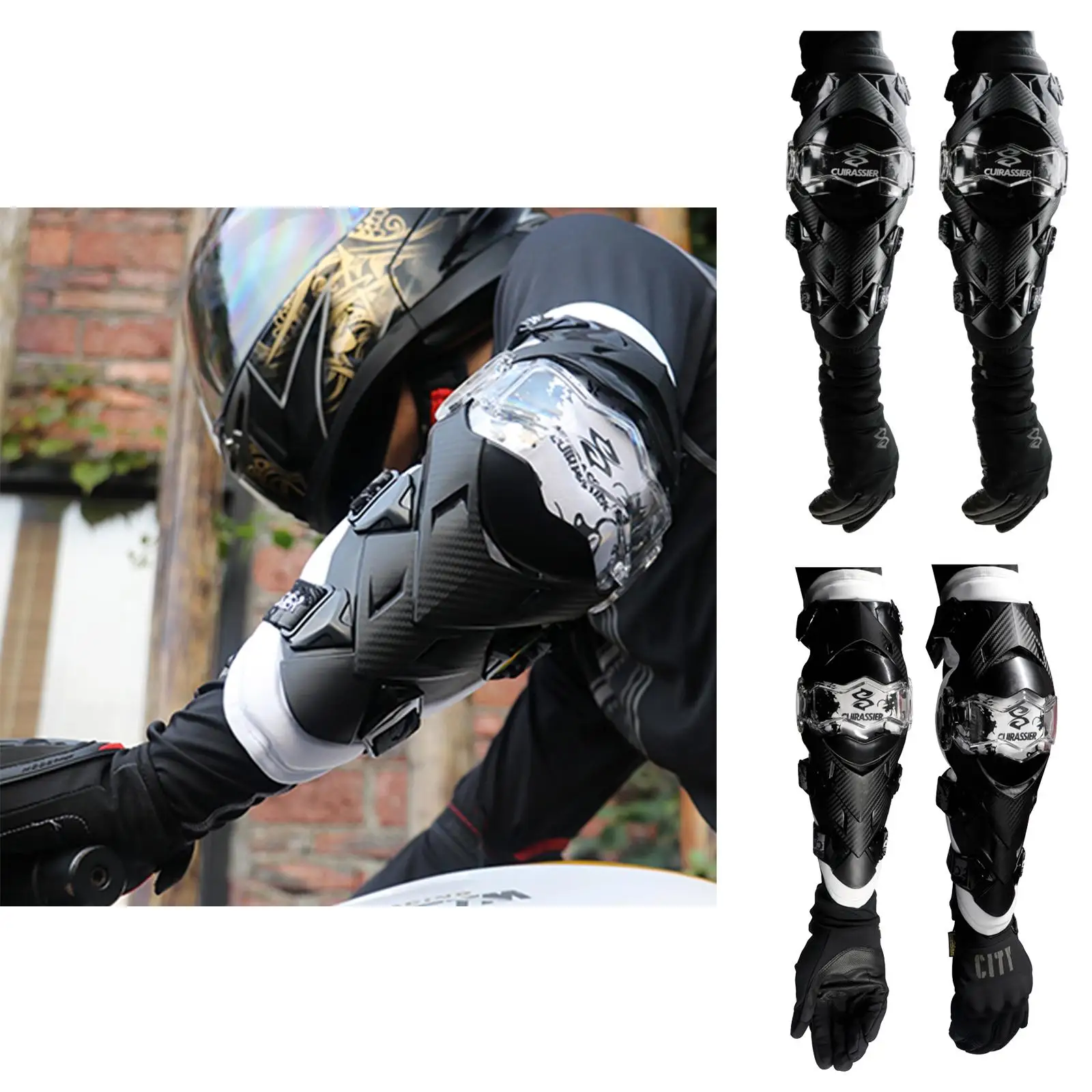 Motorcycle Elbow Protector,Cuirassier Elbow Pads Motocross Racing Downhill Dirt Bike Protection Elbow Guards Black