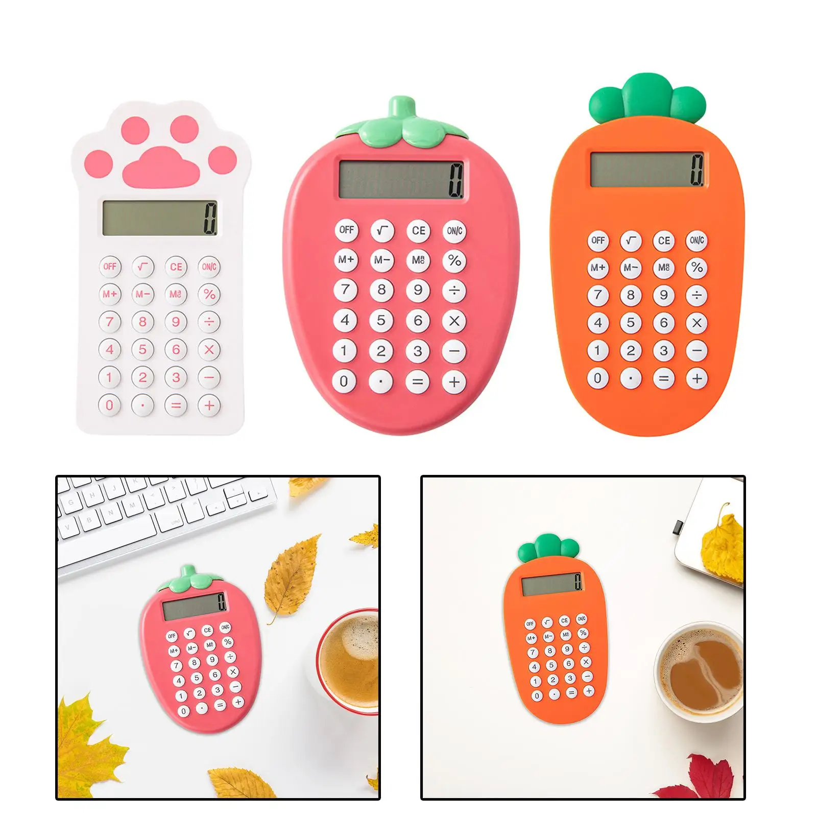 Small Calculator Cute Calculator Smart Calculator 8 Digit Digital Desktop Calculator Basic Standard Calculators for Home Office