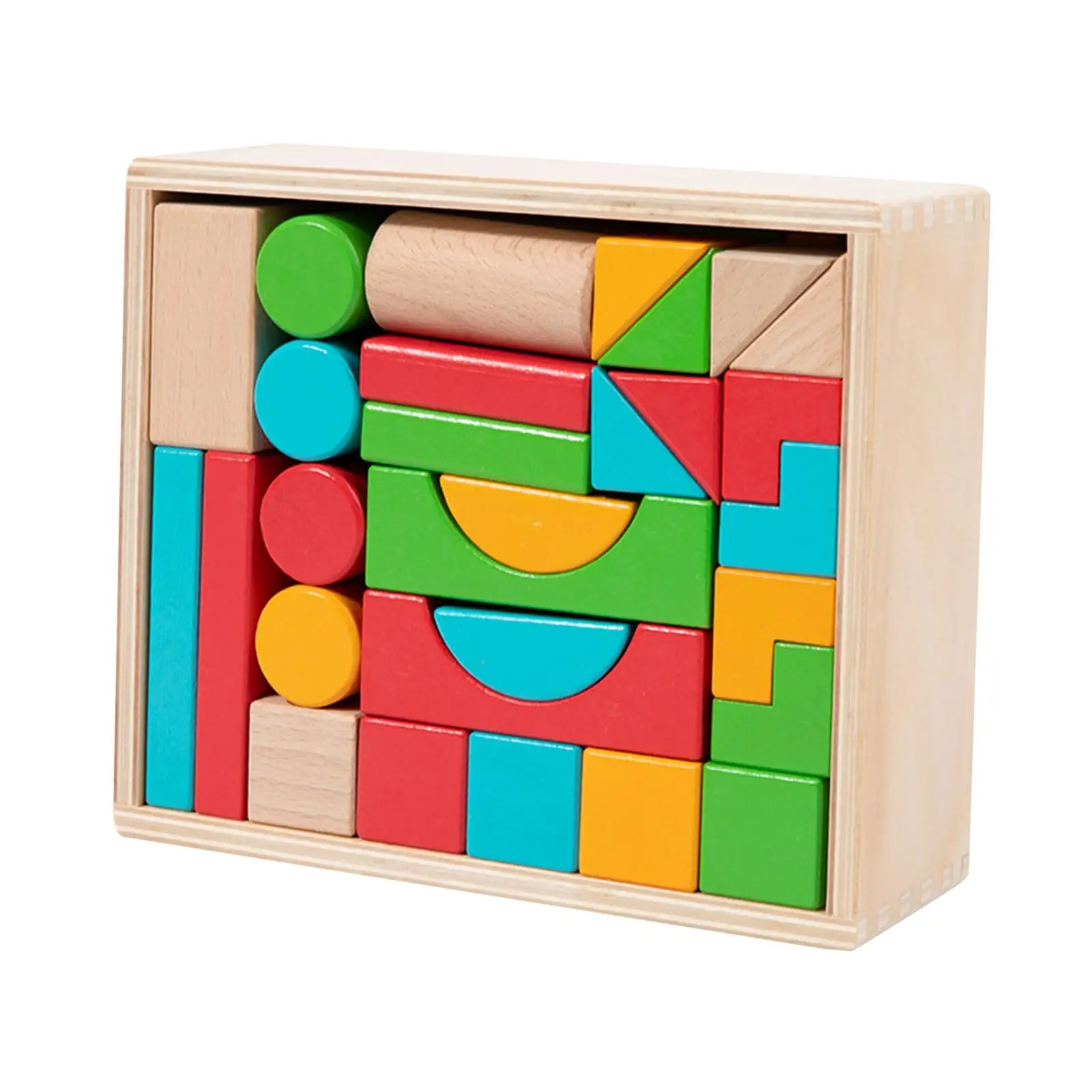 Assembly Game Colorful Geometric Shapes for Teaching Classroom Manipulatives