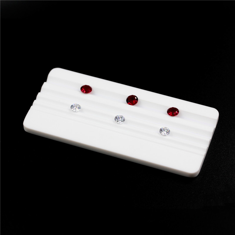 Ultra White Diamond Gemstone Sorting Color Grade Tray Grooved Plastic Tray Professional Gemological Tools