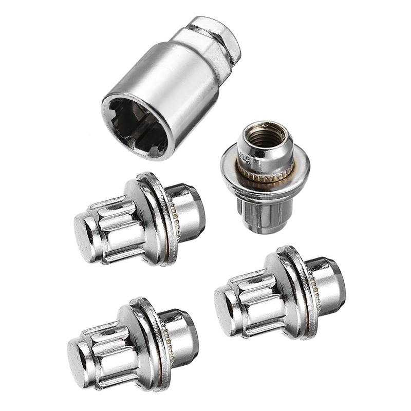 5 Stück M12 x 1,5 Radschrauben Reifen Anti-Diebstahl-Schrauben für Toyota Aluminiumlegierung Radschrauben Reifen Anti-Diebstahl-Schrauben 4 Schrauben Muttern +1 – Detail 6