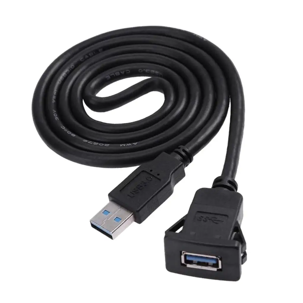 Car Dashboard Flush mountinging Panel 1M USB Extension Cable,1pc
