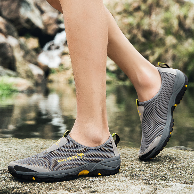 Männer Casual Schuhe Mode Sommer Schuhe Mesh im freien Atmungsaktive Slip-on Wohnungen Männer Turnschuhe Komfortable Wasser Faulenzer Zapatillas – Detail 13