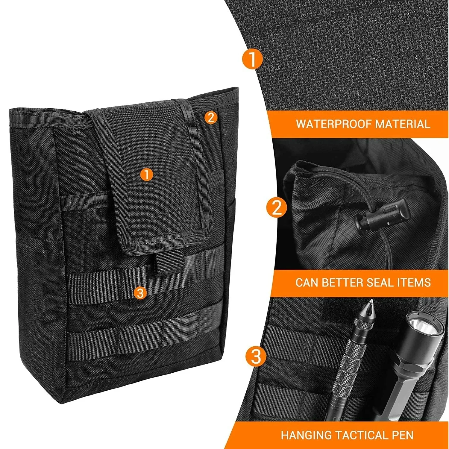Faltbare Molle Dump Drop Pouch Ammo Magazin Hüfttasche Outdoor Sport Jagd Utility EDC Werkzeug Zubehör Klappbare Erholung Tasche – Detail 8