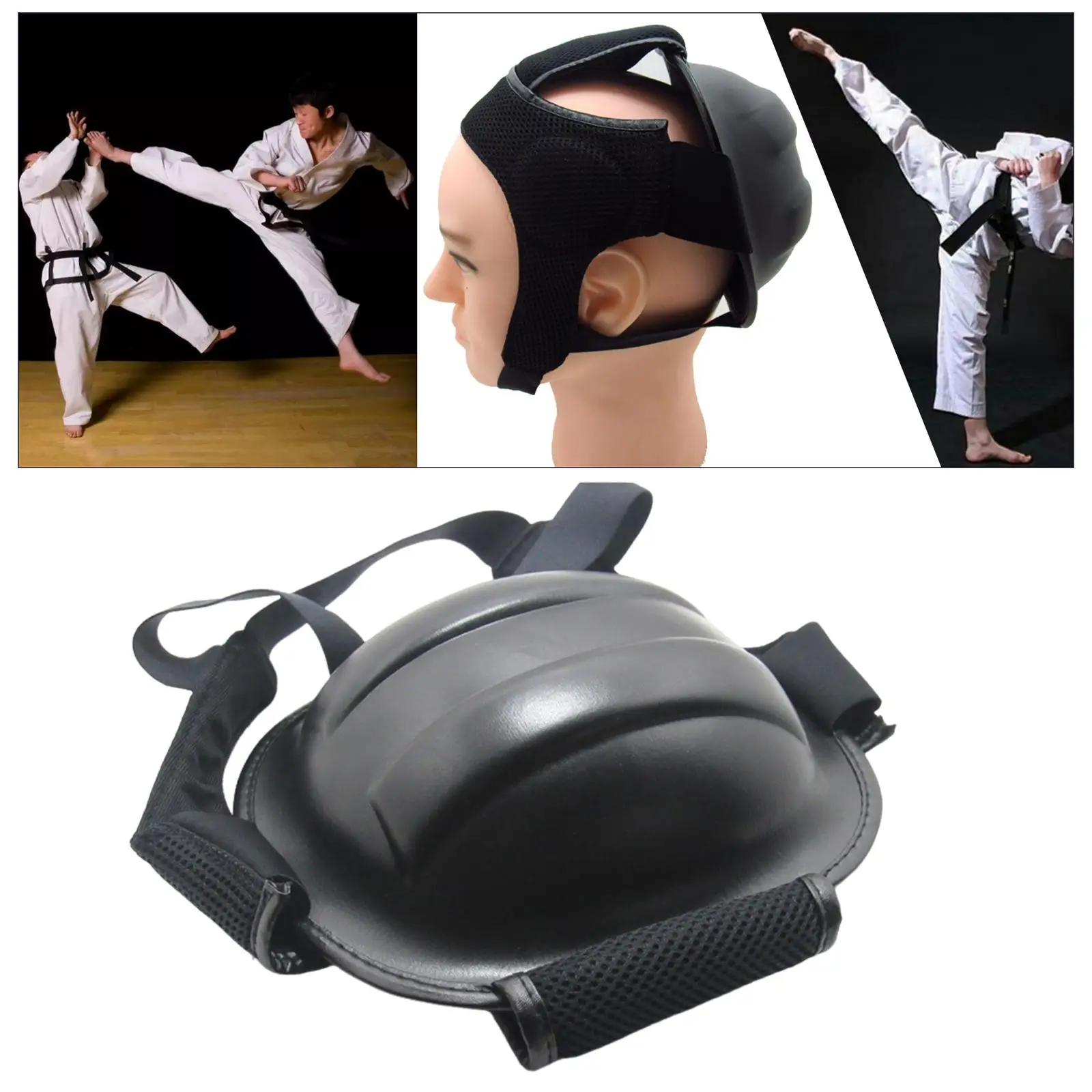 Boxing Headgear Unisex Men Women Breathable Head Back Coverage Foam Protective Guard for Grappling Sparring Karate Taekwondo Mma