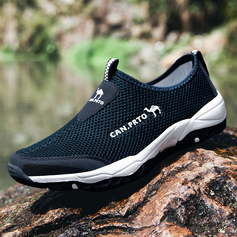 Männer Casual Schuhe Mode Sommer Schuhe Mesh im freien Atmungsaktive Slip-on Wohnungen Männer Turnschuhe Komfortable Wasser Faulenzer Zapatillas – Detail 35