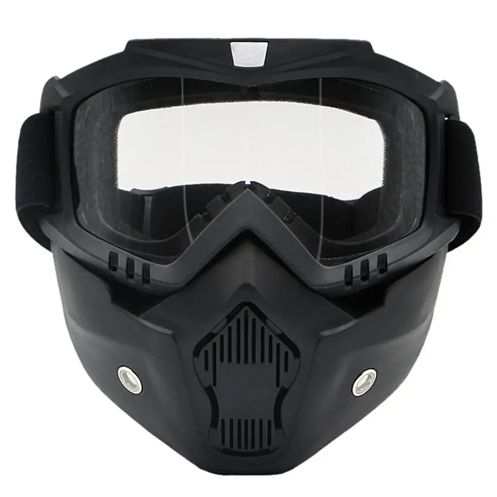 2x Motorcycle s with Detachable  ,Road Riding Motorbike Glasses,Dustproof Windproof for Skiing Riding Outdoor Activities