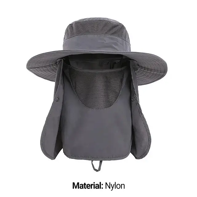 2023 Quick Drying Boonie Men Bucket Hat With Face Mask Uv Protection Wide  Brim Bucket Hats, High-quality & Affordable