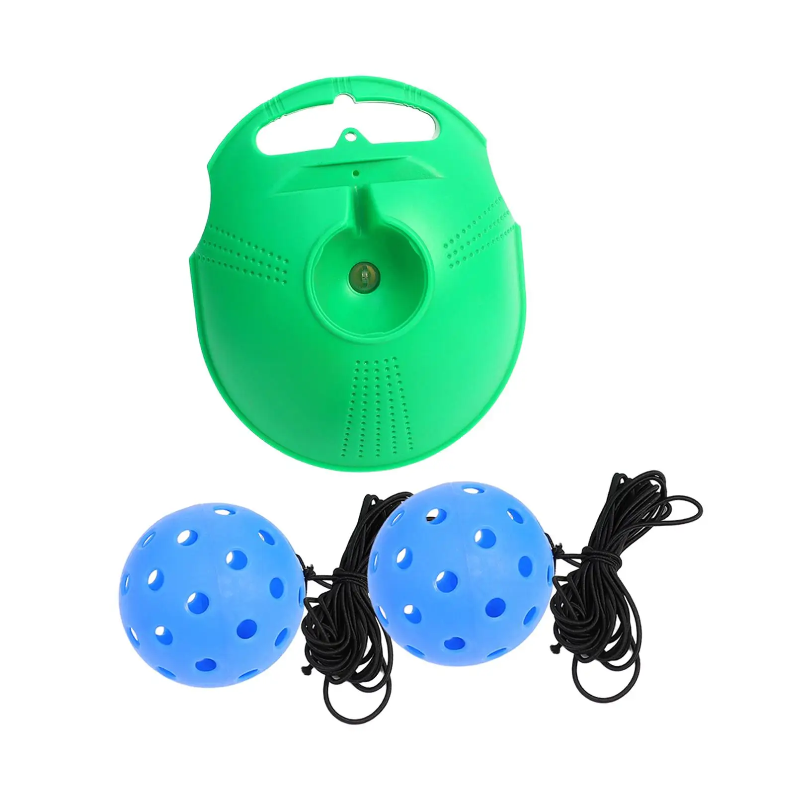 Solo Pickleball Training Pickleball Trainer, with 40 Holes Pickleball Ball Rope Handle Outdoor Professional Self Practice