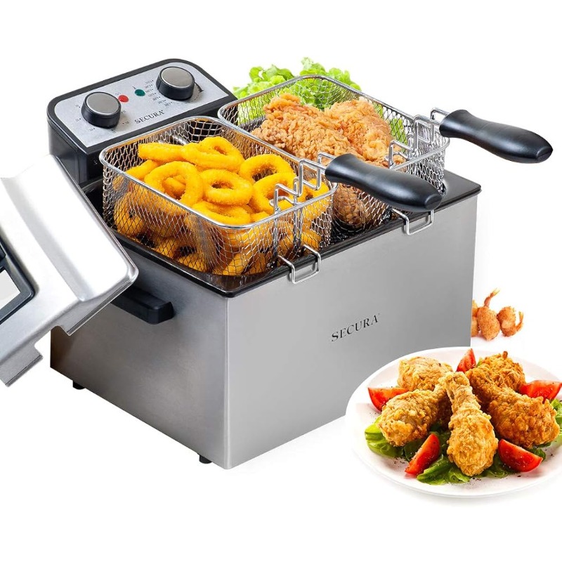 Title 1, Electric Deep Fryer 1800W-Watt Large 4.0L/4.2Qt...