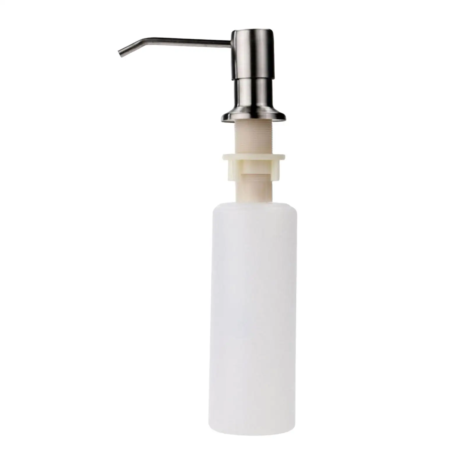 300ml Liquid Soap Dispenser Universal Lotion Bottle Pump Stainless Steel for Sink Opening 25mm~36mm Bathroom Hotel Supply Office