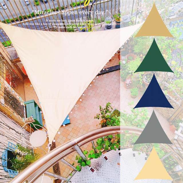 Voile D'Ombrage Triangulaire 1.6x1.6x1.6m | Imperméable Et Résistant UV98% | Pour Jardin, Terrasse, Piscine, Balcon | Blanc