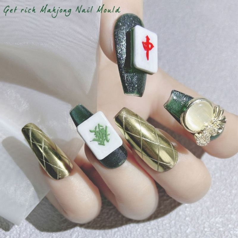 R3MC Resin Casting Molds Resin Silicone Mold DIY Craft Project Mahjong Nail Moulds