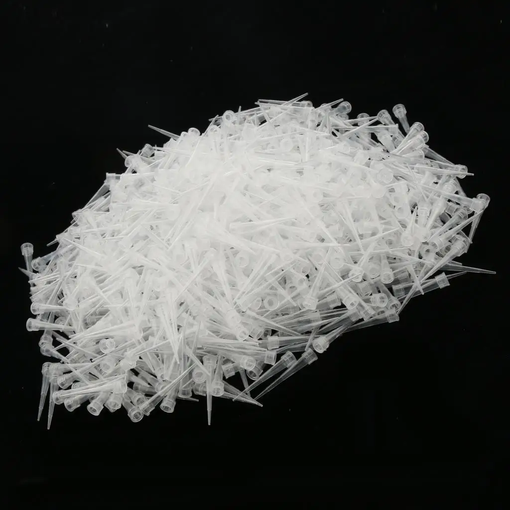 1000pcs Universal 10 UL Pipette Tips For 10L Pipettor, Clear