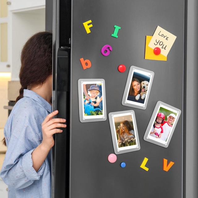 Magnetic Picture Frame Photo frame Refrigerator Fits Photo Magnetic Picture  Frame with Clear Photo Pocket for fridge magnet - AliExpress