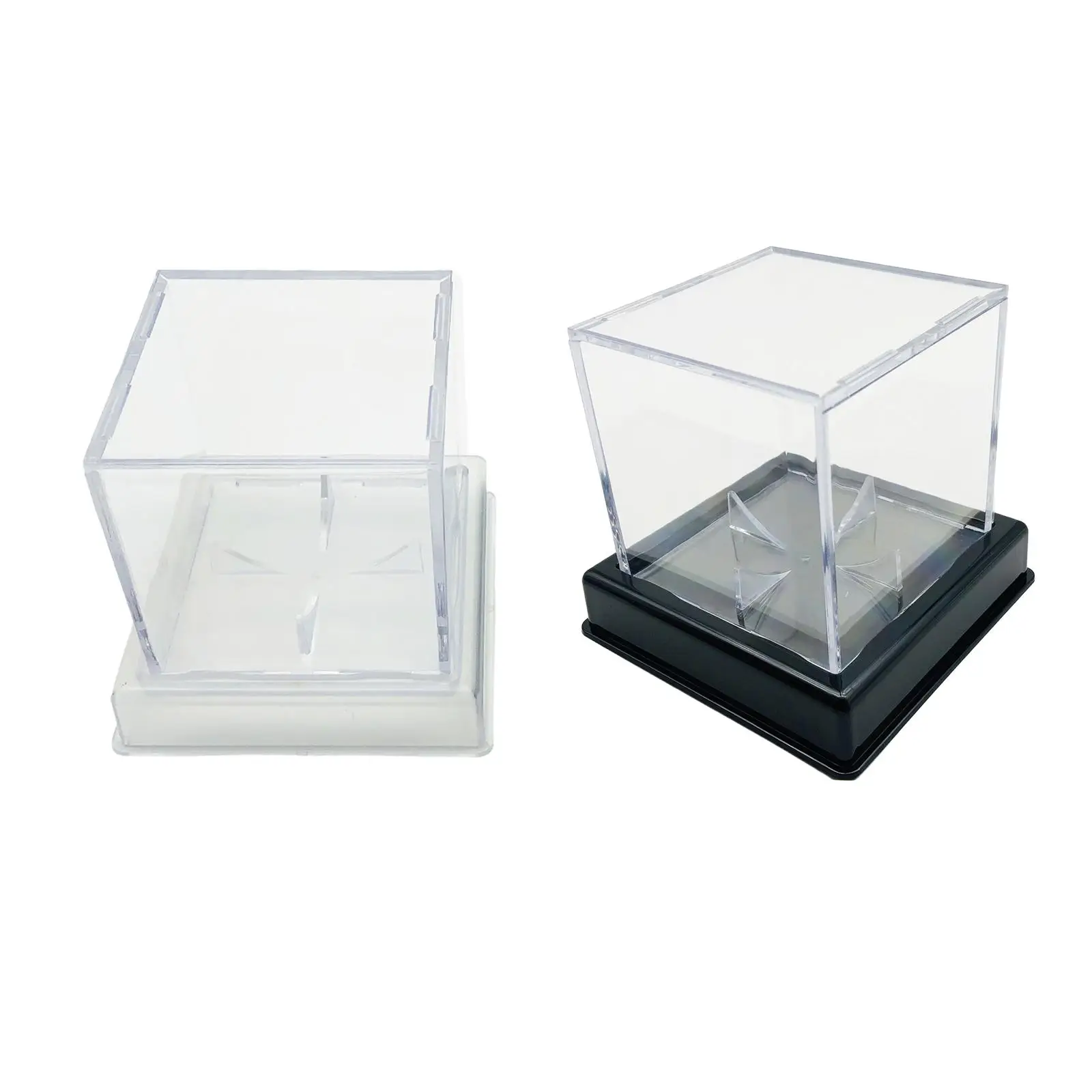 Clear Baseball Box Sport Collectibles Ball Holder 8cm Square Boxes Storage Case