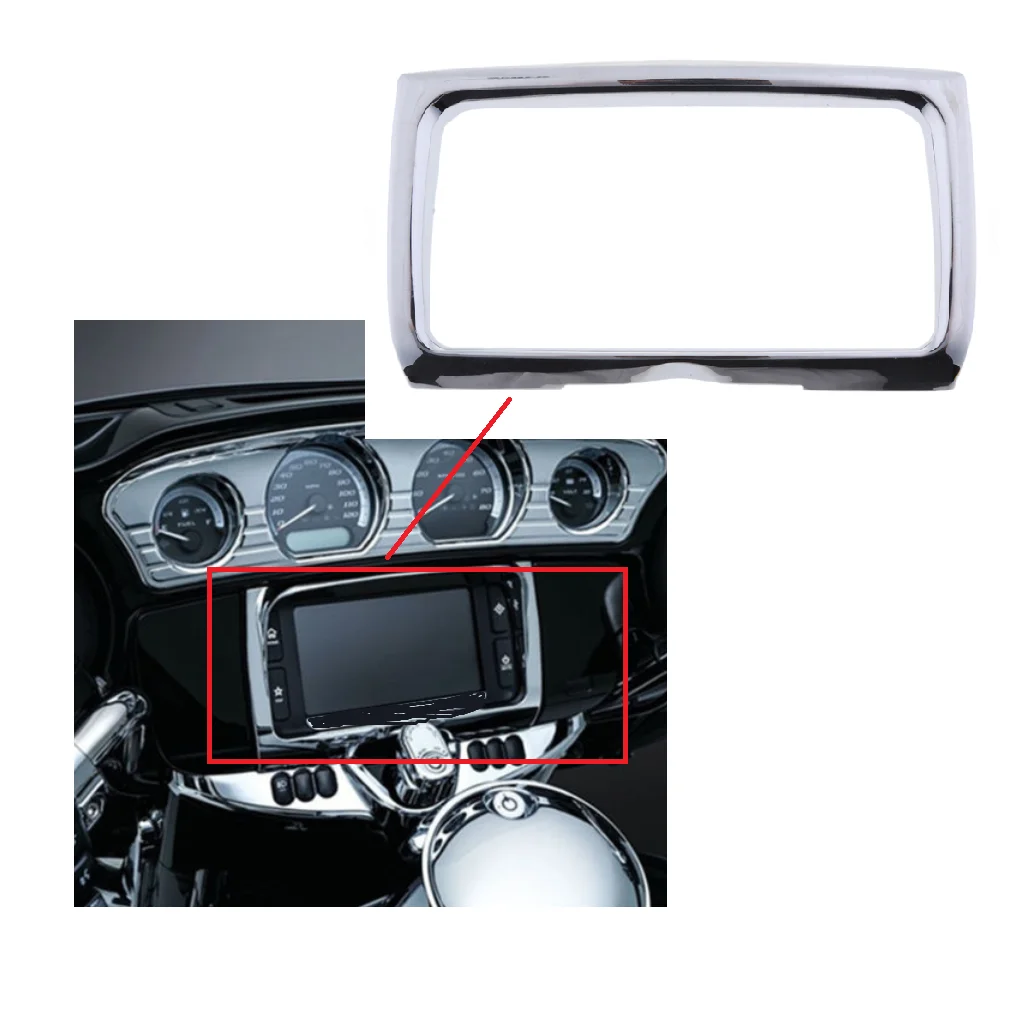 Silver Metal Tri Line Stereo Trim Cover for  Street Glide 2014-later
