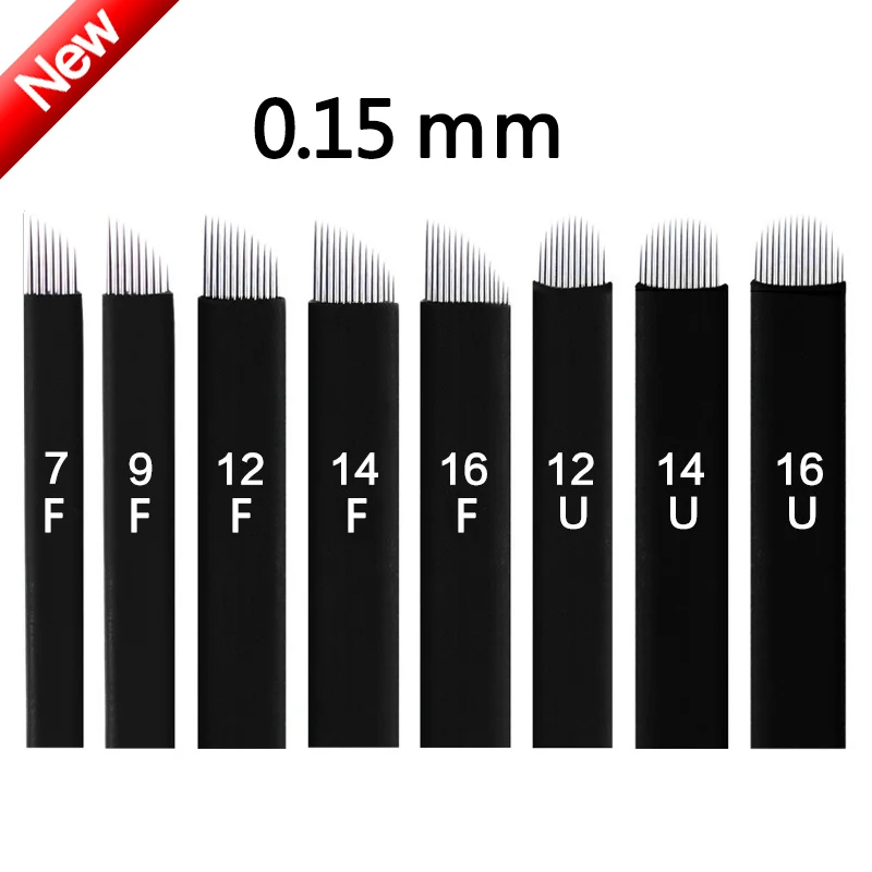 Best of 0.15mm 50Pcs Laminas Nano Tebori Microblading Black 12 / 14 / 16 / 18 Flex U Shape Tattoo Needles Blade Permanent Makeup Eyebrow Pen Reviews & Tips