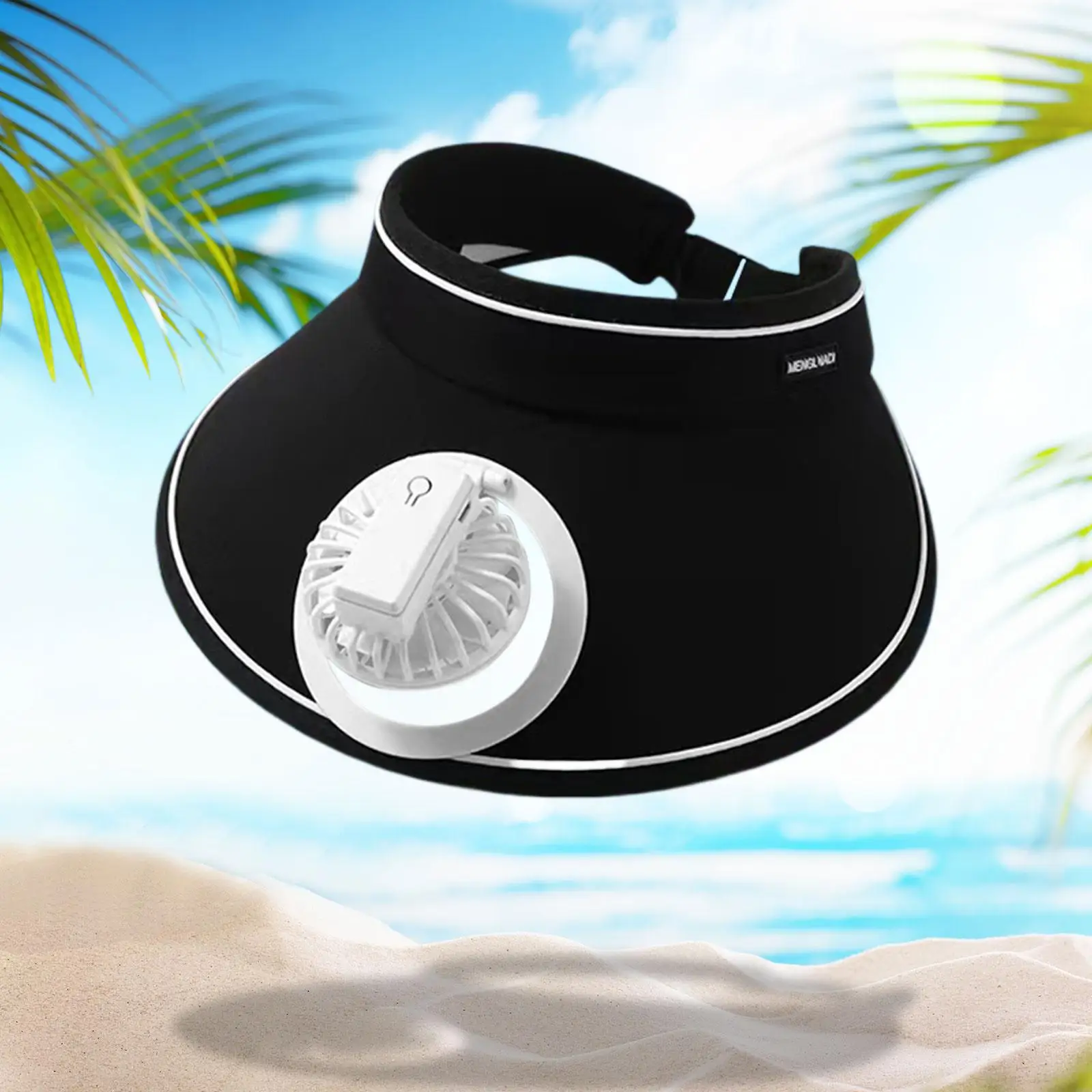 Fans Hat Rechargeable 3 Gear 12cm Brim Adjustable Casual Sun Visor Fan Hat for Girls Boys Kids Adults Hiking Beach Outdoor