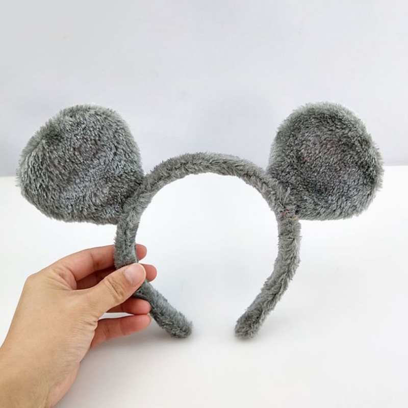 Plüsch Maus Ohren Stirnbänder Cartoon Tier Ohren Haar Hoop Nette Bär Ohren Haarband Halloween Party Kostüm Foto Requisiten F3MD – Detail 13
