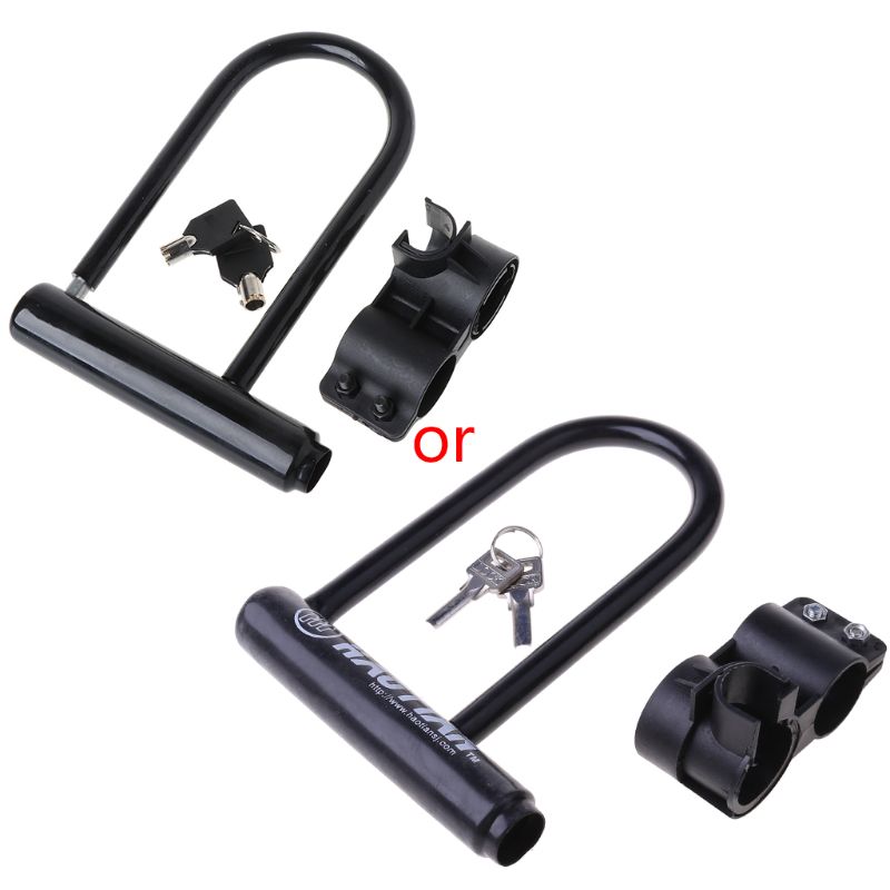 U-Schloss Fahrrad Fahrrad Motorrad Radfahren Roller Sicherheit Stahlkette + 2 Schlüssel Neu – Detail 2