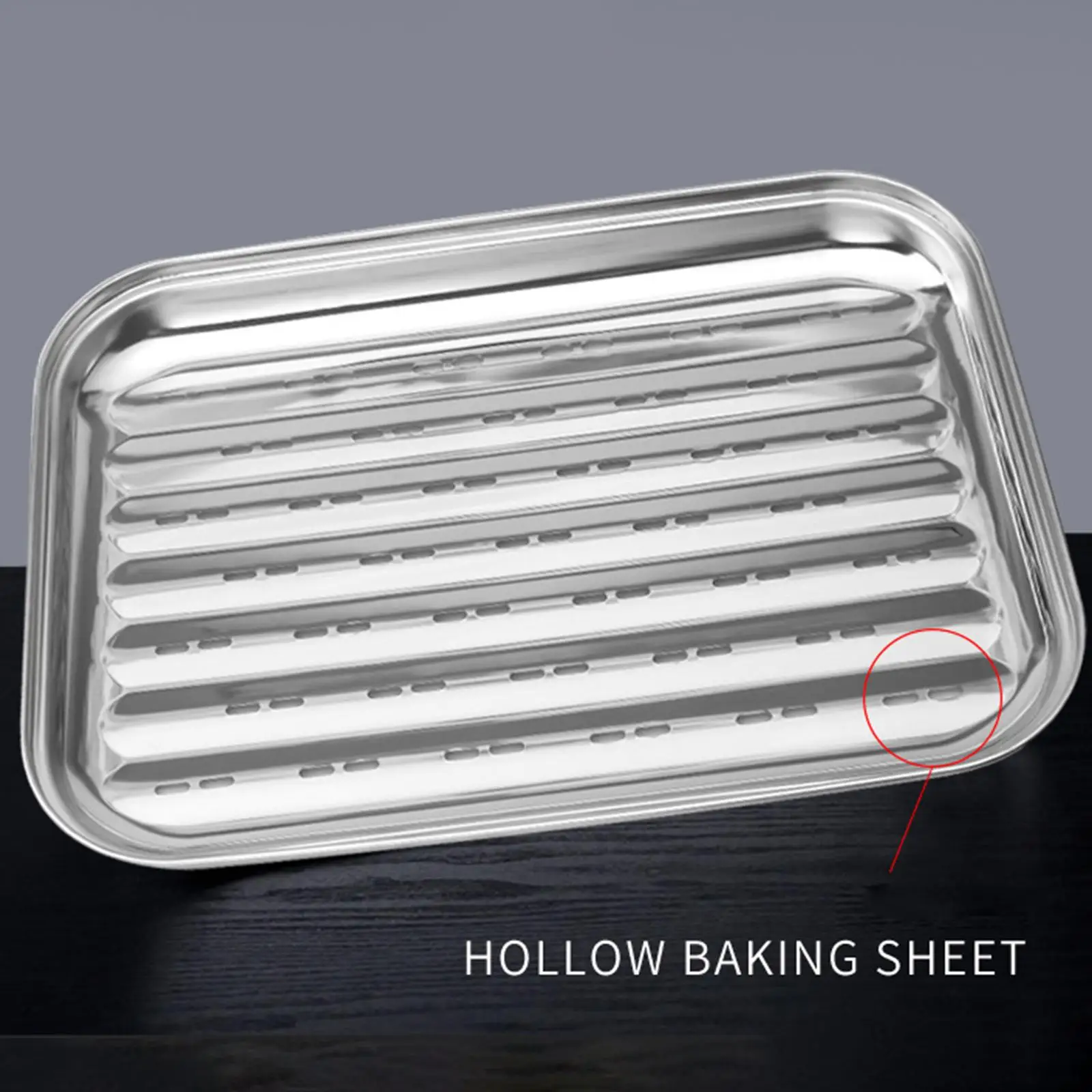 Square Baking Sheet Professional Mirror Finish Easy Clean Hollow One Piece Reusable Baking Pan Tray for Oven dessert BBQ