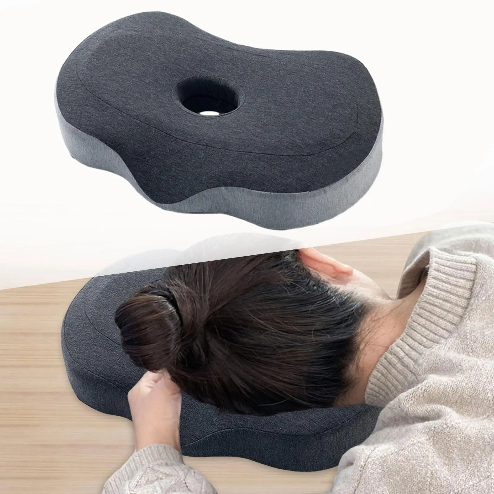 Ear Piercing Pillow Small Pillow with Ear Hole for Side Sleepers Relaxation wearing Headphones Earrings Holiday Gifts