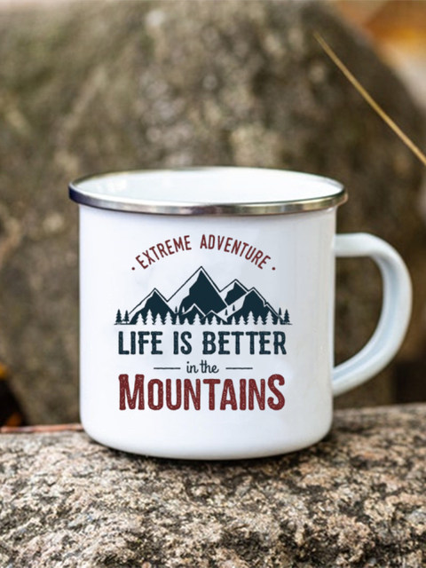 Mountain Range - Enamel Travel Coffee Mug - Grizzee