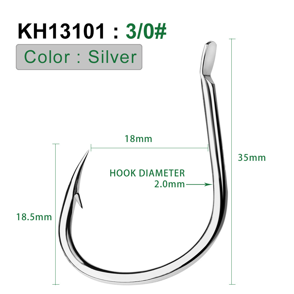 PRO BEROS 10Pcs 1/0-5/0 # Stacheldraht Große Fischerei Haken Karpfen Einzigen Fishihook Fly Angeln Zubehör Carbon Stahl jig Meer Haken – Detail 9