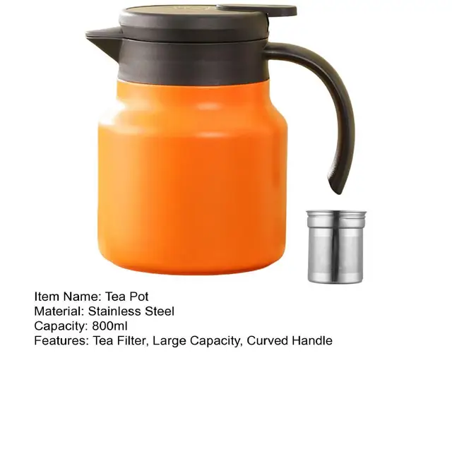 800ml 316 Stainless Steel Teapot Thermal Insulation Pot Teapot With Filter  Old Tea Tangerine Peel Puer Stuffy Tea Coffee Pot - AliExpress