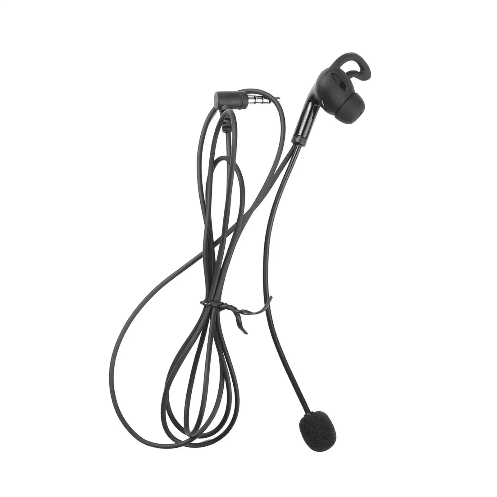 Referee Single Ear Earphone Wired Ear Mic Professional Wired Headphones Remote Portable In-Ear USB Headset for Laptop PC Sports