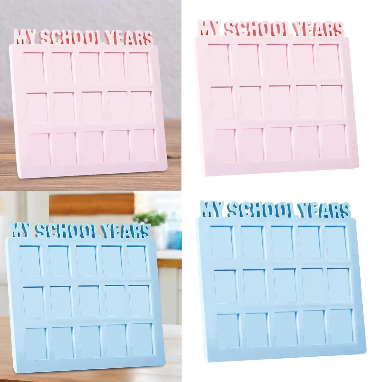 School Years Picture Frame, Displays 15 1.6x2 Pictures12 Photo Collage
