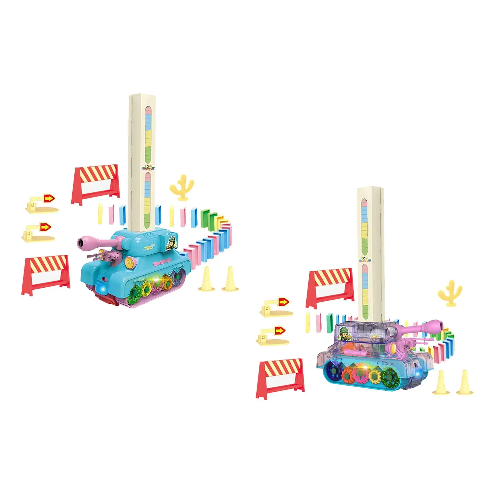 Electric Tank Blocks Set Automatic Rally Tank Toys for Girls Kids Boys