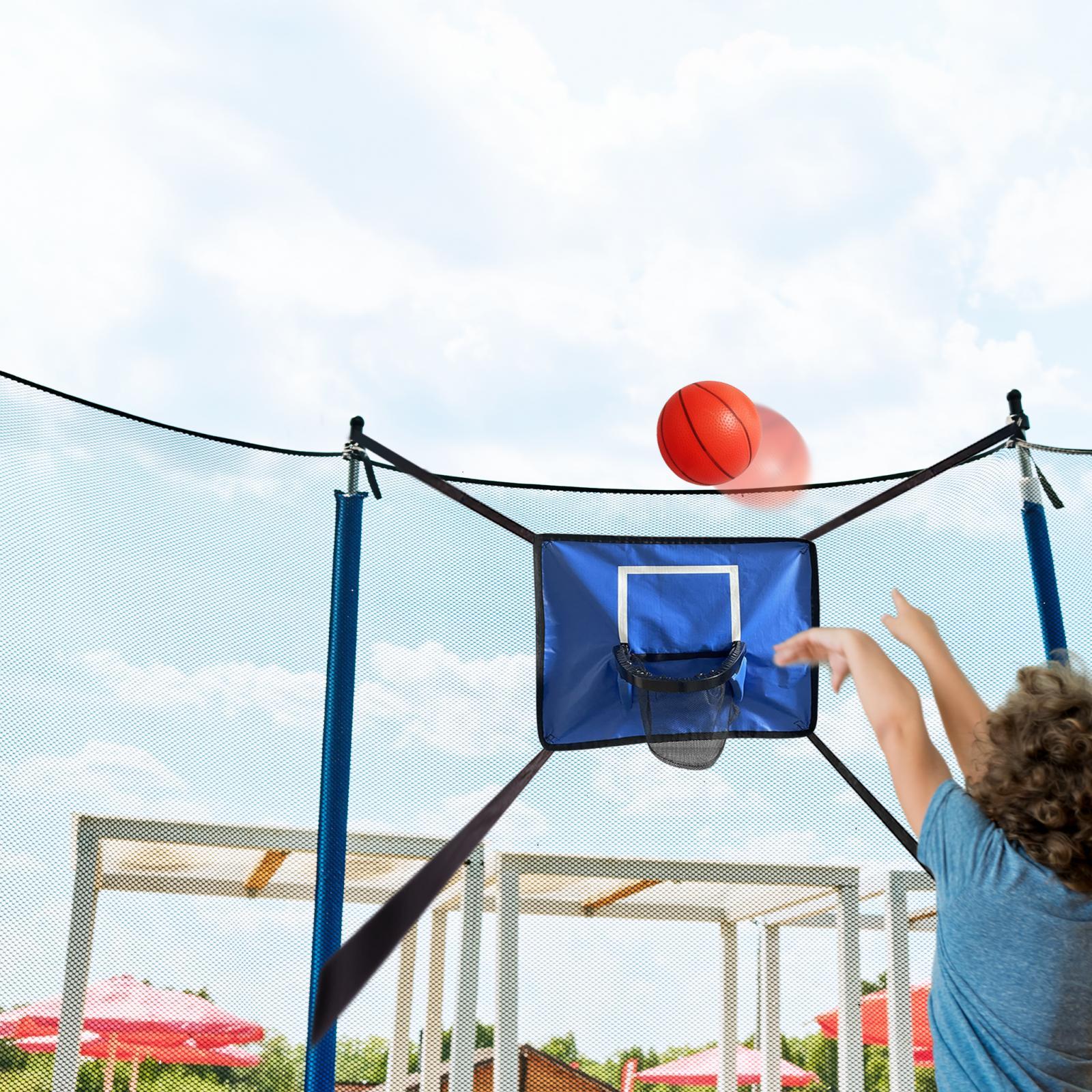 Mini Trampoline Basketball Hoop Easy Install Durable for Kids and Children Dunking Universal Breakaway Rim for Dunking Goal Game