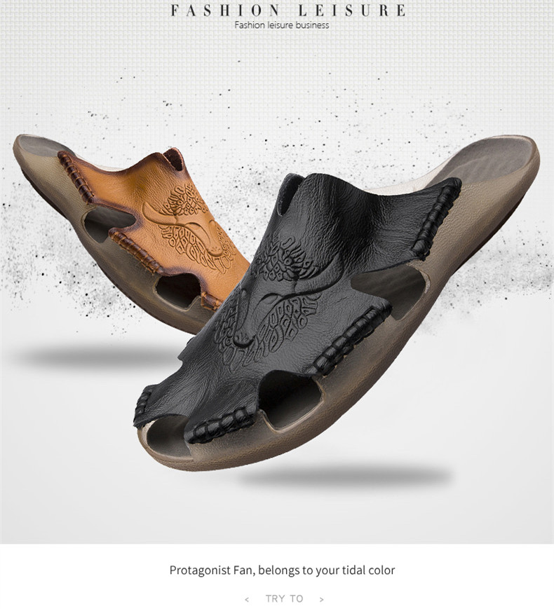 VOODUE Sandales D'été For Hommes, Grande Taille, Chaussures De Plage