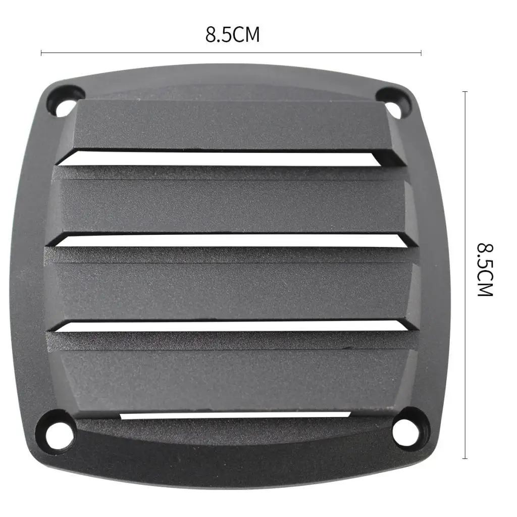 3 Inch Black Plastic Louvered Vents Boat Air Vent Grill Cover