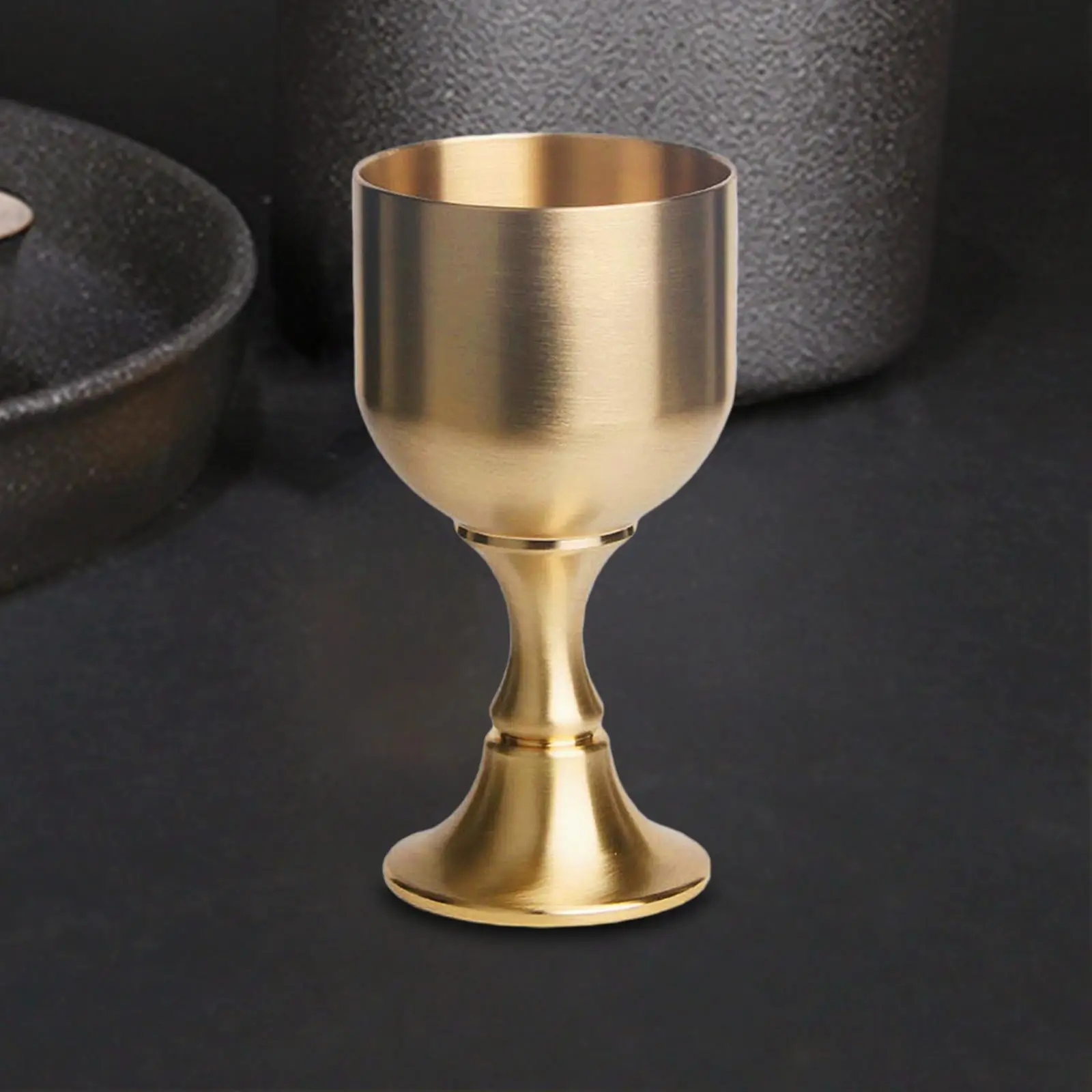  Glass Goblet Container Copperware Unbreakable Gift Brushed Brass Cups Handmade