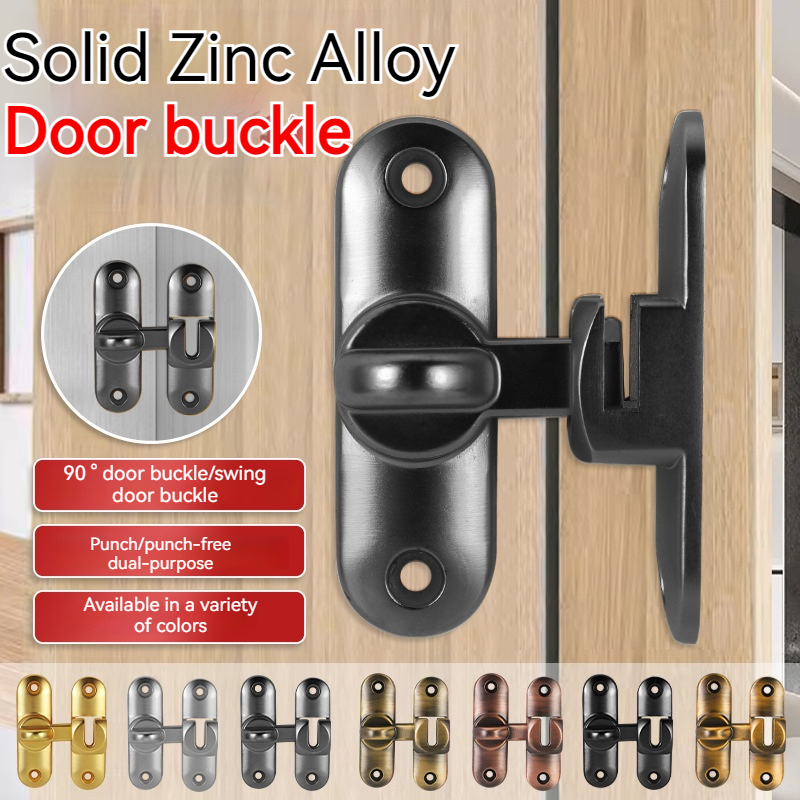 Description Picture 2 of itemDoor Lock 90/180° Barn Door Latch Bolt Stainless Steel Hook Latch Window Cabinet Locks Right Angle Sliding Gate Lock Hardware
