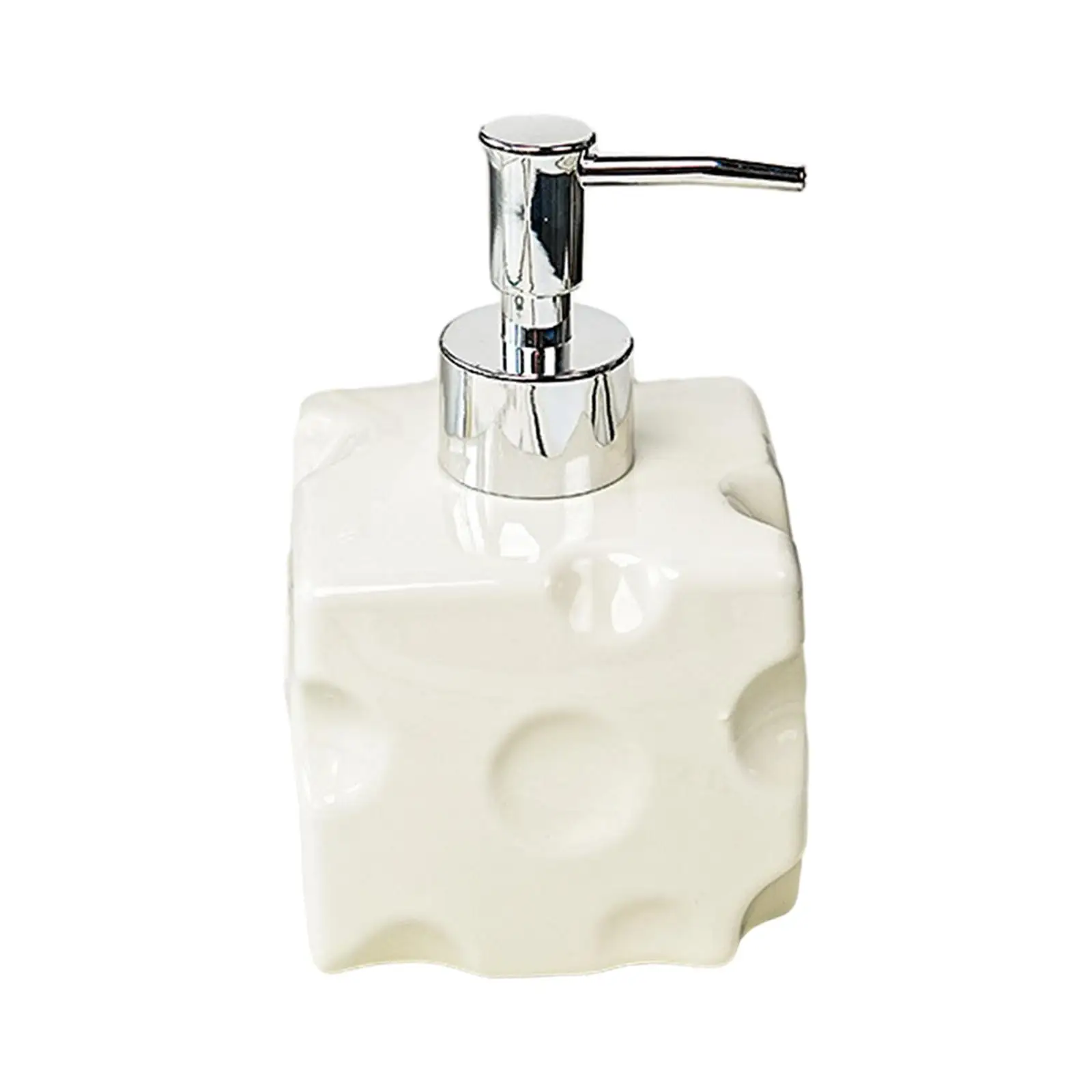 Ceramic Soap Dispenser Easy to Fill Leakproof Pump Soap Container Refillable for Farmhouse Washroom Kitchen Countertop Vanity