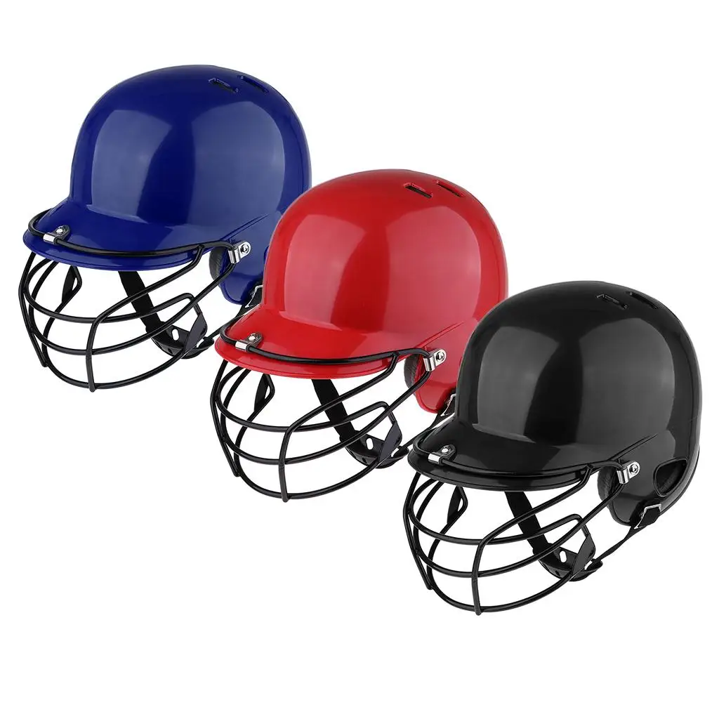 Baseball Gear Adjustable with Lanyard High Impact Face Head Guard Protections