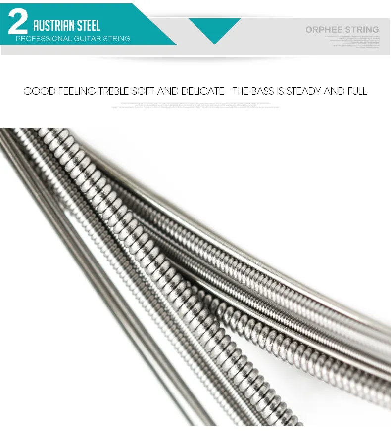 Description Picture 6 of itemOrphee QE Electric Guitar Strings High Carbon Steel Hexagonal Alloy Core Electric Guitarra Strings Guitar Parts & Accessories