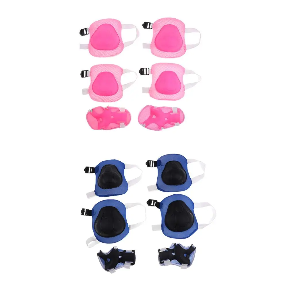 Children Roller Skating Knee Elbow Wrist Pad Support Protective Gear Set