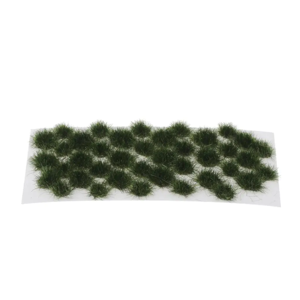 40 Pieces Static Grass Tuft 5mm Self Adhesive Static Grass Railway Artificial Grass Modeling Wargaming Terrain Model