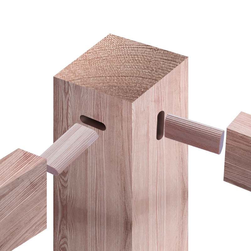 50Pcs Domino Solid Wood DIY Stripes Tenon Biscuit Joinery Beech Wood Nail Cork Block Wood Board Furniture Butt Tool For Woodwork