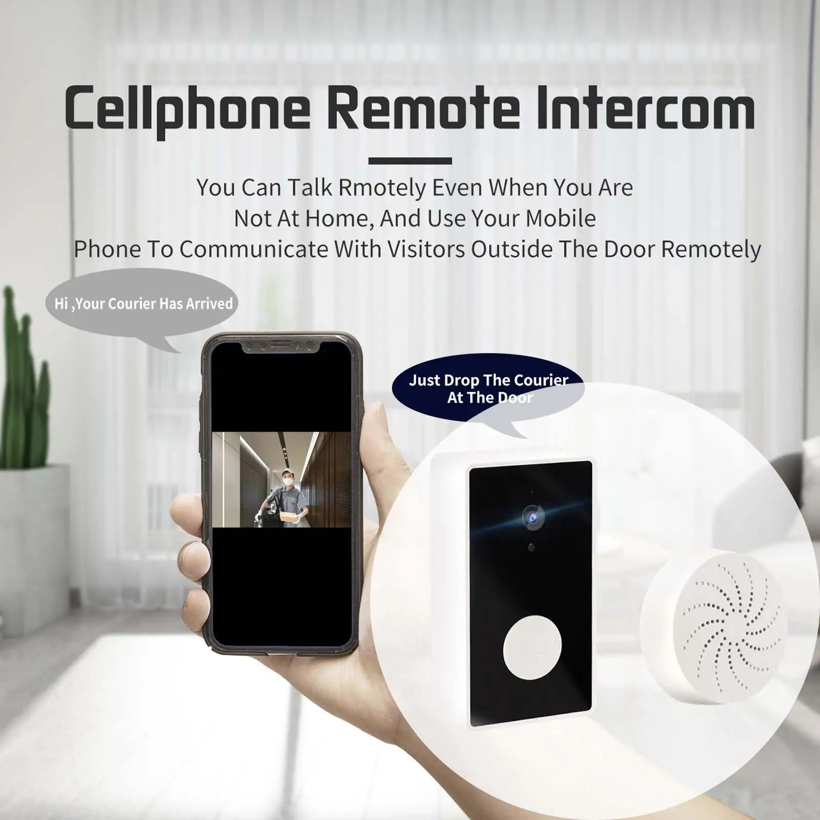 Wireless WiFi Video Doorbell Camera Take Photo with Chime Wireless Doorbell Camera for Indoor Home